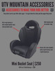 CFMoto ZForce/UForce Mini Bucket Seat by UTV Mountain
